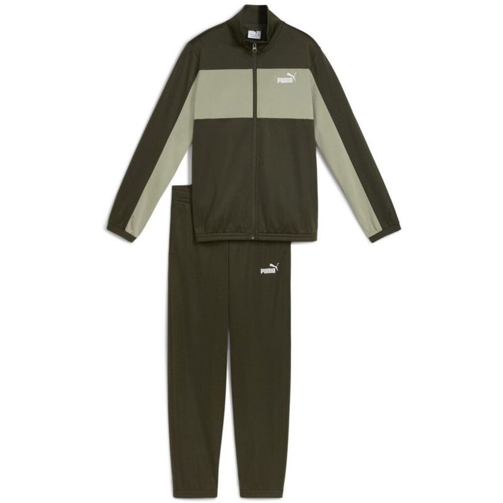 Puma Childrens/Kids Colour Block Tracksuit Top / Dark Olive